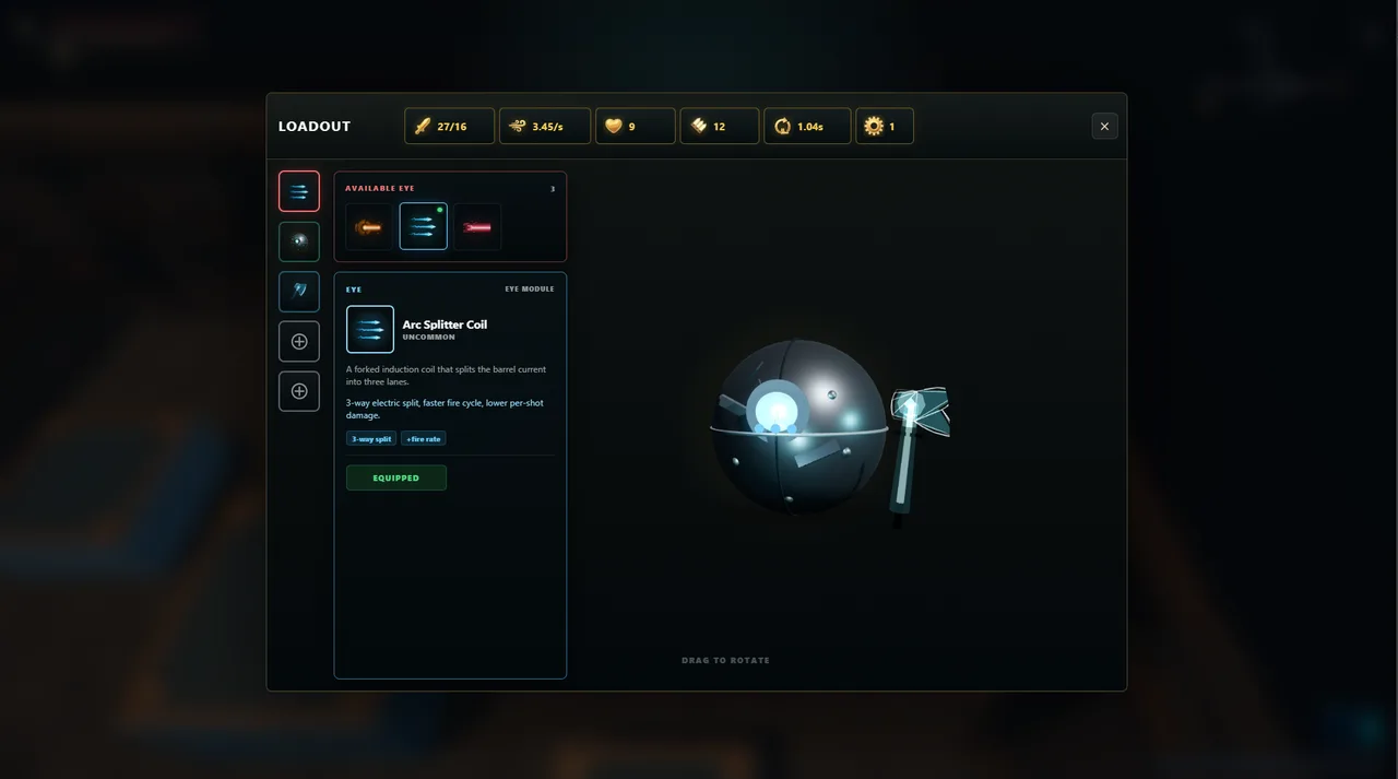 Orb Knight loadout screenshot
